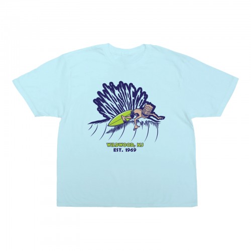 Tiki Surfer Toddler Boys T-Shirt in Ice Blue/Midnight/Limeade/Sand