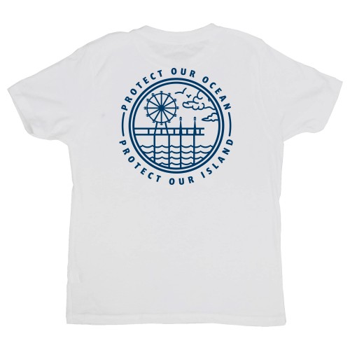 Protect Our Ocean Toddler Boys T-Shirt in White/Navy