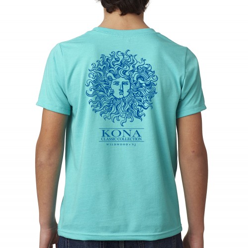Original Sun Outline Boys T-Shirt in Tahiti Blue/Royal