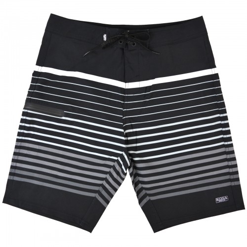 Summertime Boys Boardshorts in Black Stripes