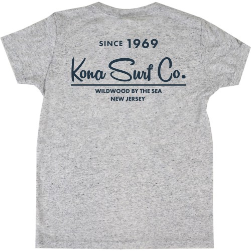 Vintage Boys T-Shirt in White Fleck Triblend/Slate