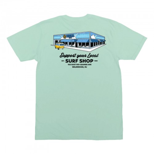 Support Your Local Surf Shop Girls T-Shirt in Island Reef