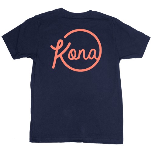 Roundabout Girls T-Shirt in Navy/Peach