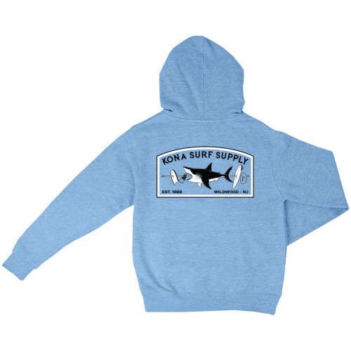 Shark-Kabob Toddler Boys Pullover Hoodie in Pacific/Wht/Blk