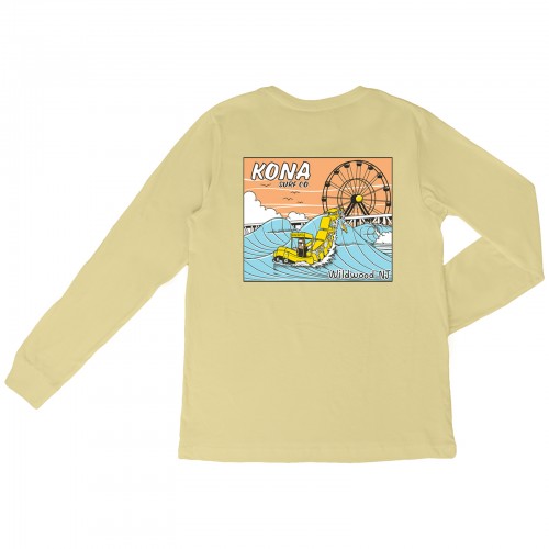 Free Ride Mens Long Sleeve Shirt in Heather French Vanilla