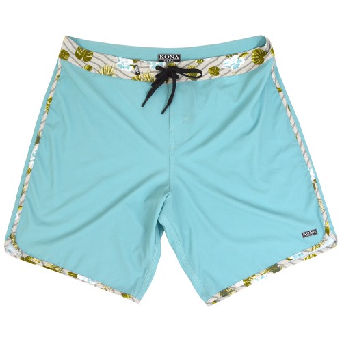 Drifter Scallop Mens Boardshorts in Blue Floral