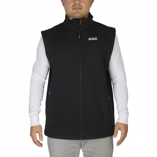 High Tide Vest Mens Fleece Jacket in Black/White