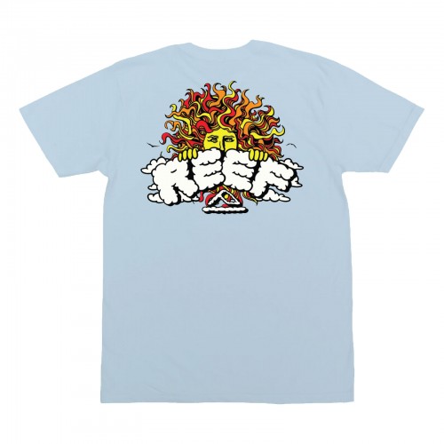 Reef x Kona Collab Mens T-Shirt in Sky Blue Heather