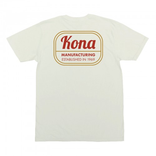 Kona Manufacturing Mens T-Shirt in Natural/Rust/Mustard