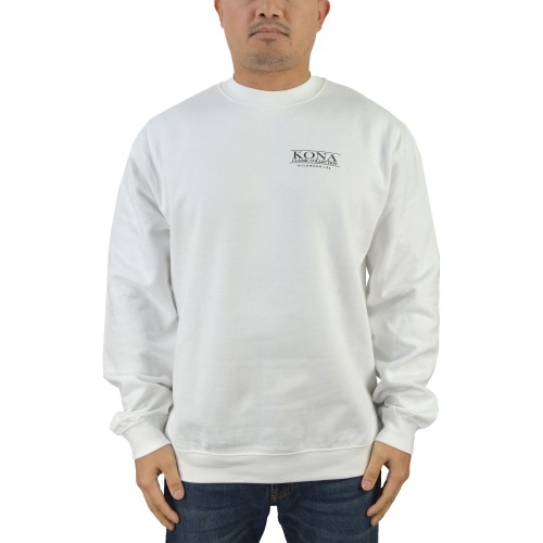 Original Sun Mens Crew Sweatshirt in White/Rasta