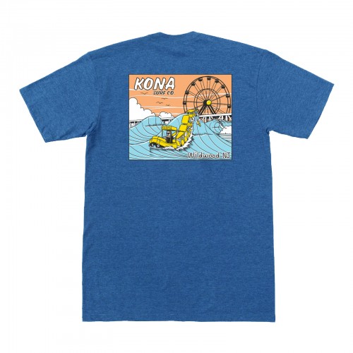 Free Ride Mens T-Shirt in Heather True Royal