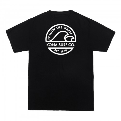 Vintage Wave Mens T-Shirt in Black/White