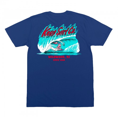 Surfing USA Mens UV Sun Protection T-Shirt in Deep Blue