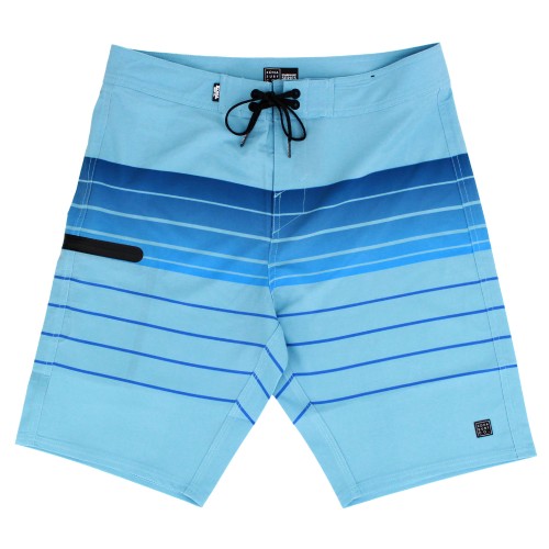 Summertime Mens Boardshorts in Sky Blue Stripes