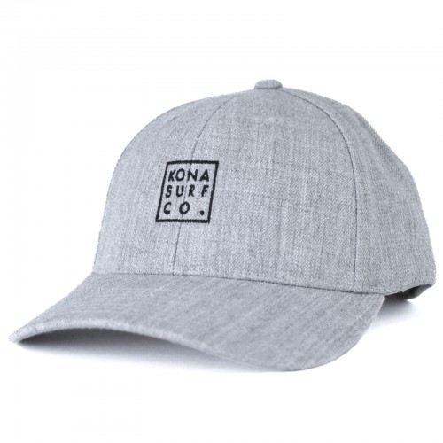 Emblem Mens Snapback Hat in Heather Grey/Black