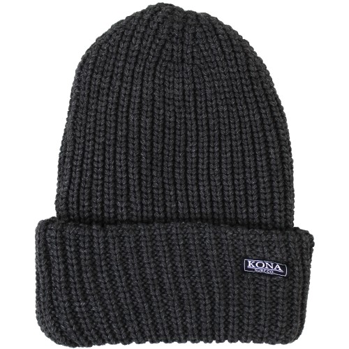 Chunky Knit Mens Beanie in Charcoal