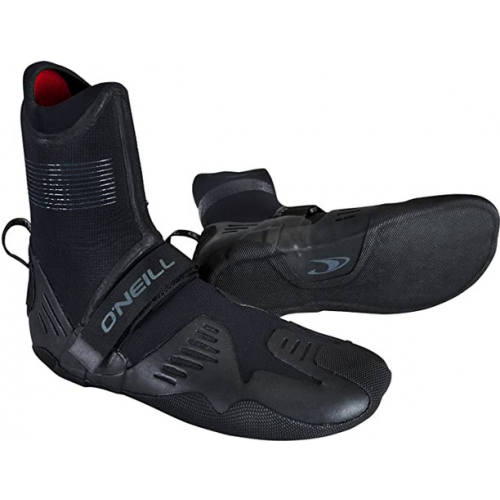 Oneill Psycho Tech 7MM Round Toe Wetsuit Booties in Black