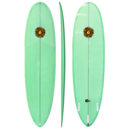 Bella PU Series Surfboard in Deep Mint/3Fins