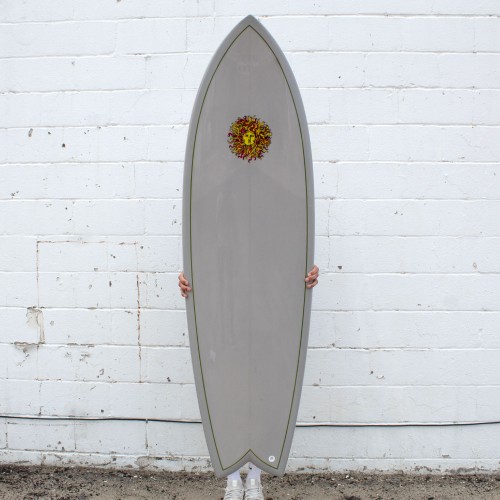 Retro Fish PU Series Surfboard in Grey