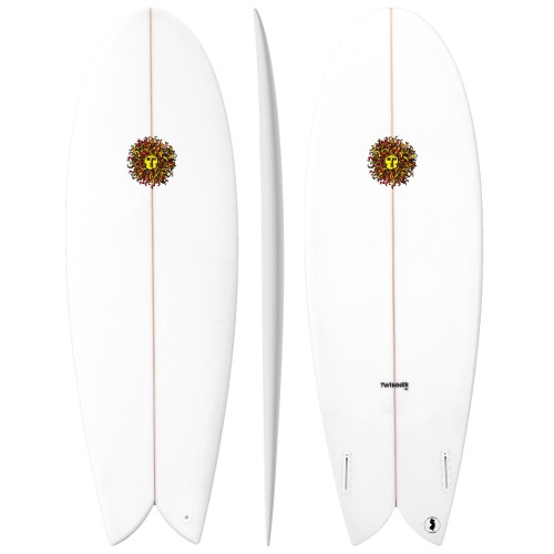 Twinner Fish PU Series Surfboard in Clear