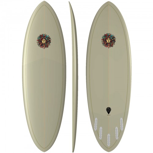 Traveler PU Series Surfboard in Cream Green Futures-Prebook