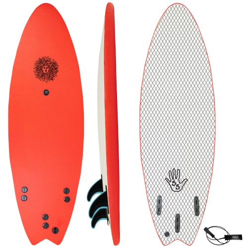 The 5-5 Short Softboard in Red