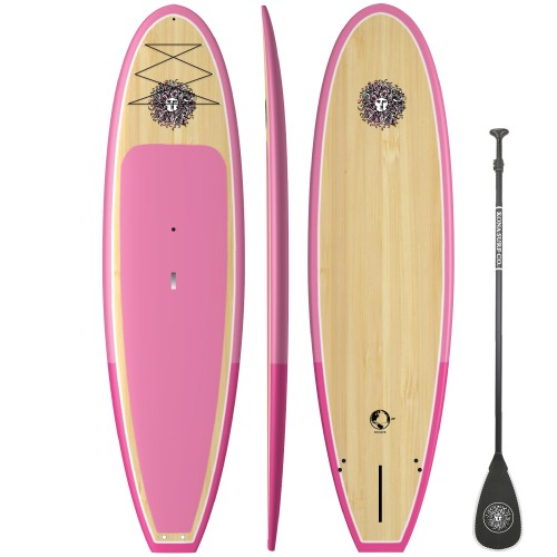 The Escape Standup Paddleboard Package in Bamboo/2T Pink/Bamboo