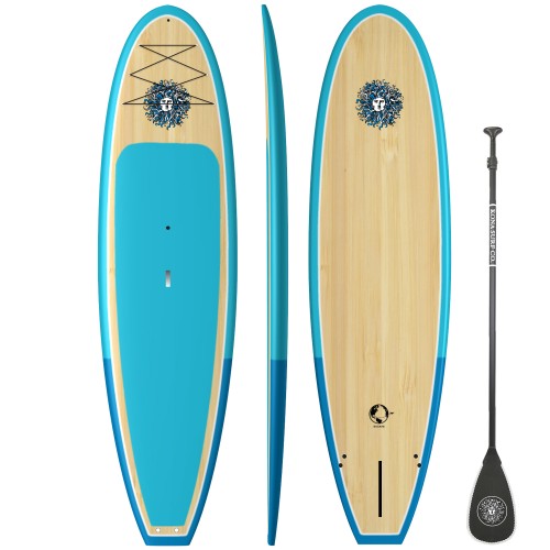 The Escape Standup Paddleboard Package in Bamboo/2T Royal/Bamboo