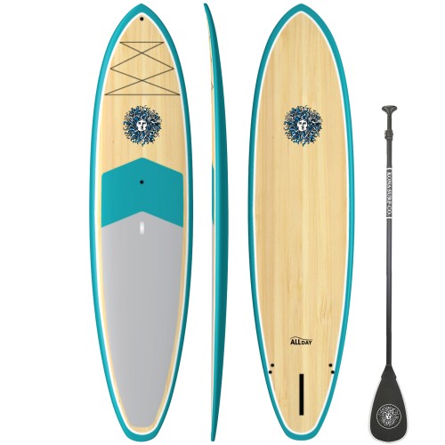 All Day SUP Standup Paddleboard Package in Bamboo/Teal/Bamboo