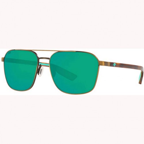 Costa Del Mar Wader Sunglasses in Atique Gold/Green Mirror