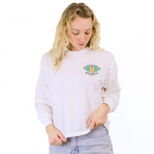 Tunnels Womens Cropped L/S Shirt in White