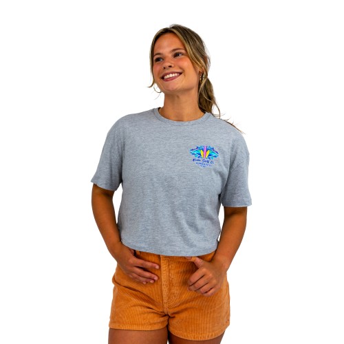 Tunnels Womens Cropped T-Shirt in Heather