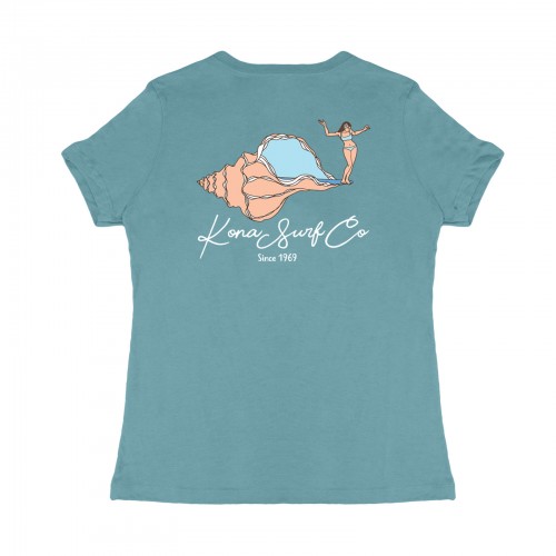 Sound of Surf Womens T-Shirt in Heather Blue Lagoon