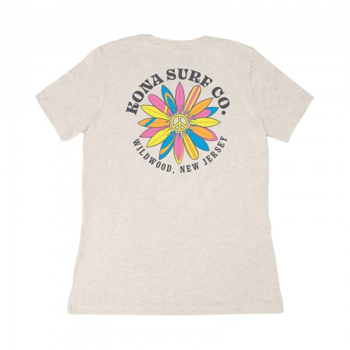 Surflower Womens T-Shirt in Heather Prism Natural