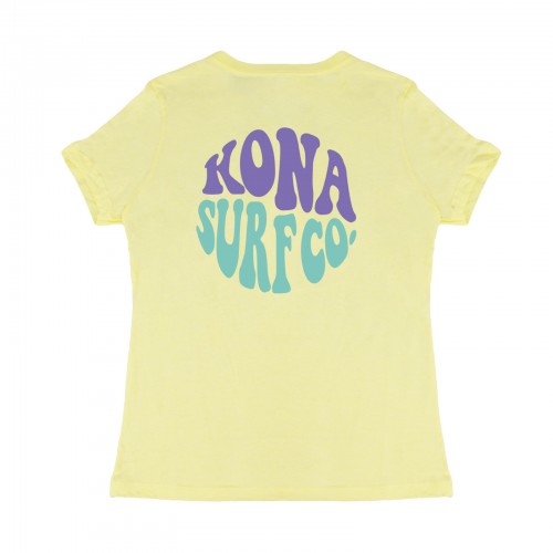Heat Wave Womens T-Shirt in Pale Yellow Triblend/Prpl/Gmdr