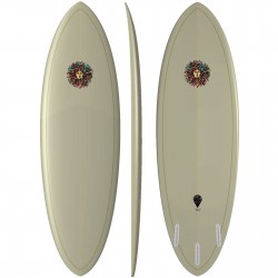 Traveler Twin PU Series Surfboard in Cream Green-Prebook