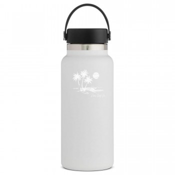 Hydro Flask x Kona Wide Mouth Water Bottle in White