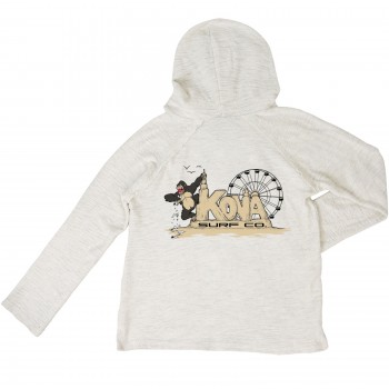 Kong Boys Pullover Hoodie in Oatmeal