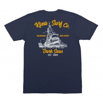 Dark Seas x Kona Collab Boys T-Shirt in Navy