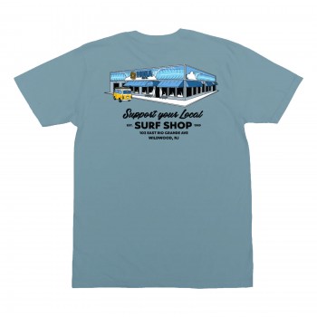 Support Your Local Surf Shop Boys T-Shirt in Slate