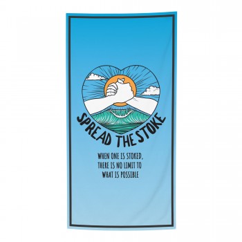Spread the Stoke Beach Towel in Blue