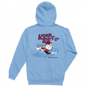 For The Phils Girls Vintage Washed Hoodie in Light Blue