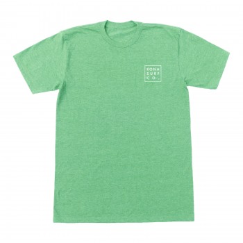 Emblem Girls T-Shirt in Green Triblend/White