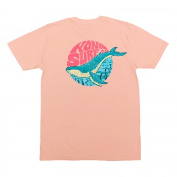 Sea Love Girls T-Shirt in Peach Triblend/Blue/Pink