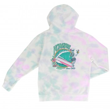 Hula Surfer Girls Pullover Hoodie in Cotton Candy