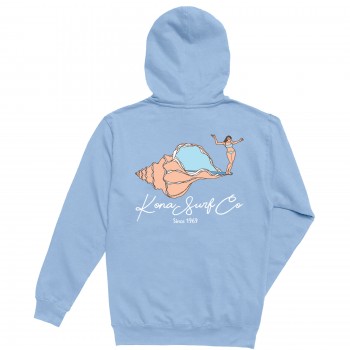 Sound of Surf Girls Pullover Hoodie in Pigment Light Blue