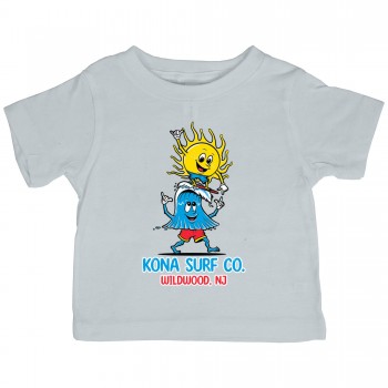 Broski Infant Boys T-Shirt in Ice Blue Triblend/Rd/Blu/Gld/W