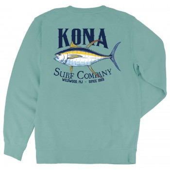 Fresh Tuna Mens Crew Sweatshirt in Pigment Mint