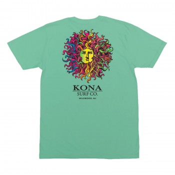 Oakley x Kona Collab Mens T-Shirt in Green/Retro