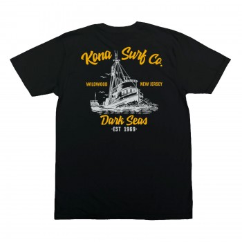 Dark Seas x Kona Collab Mens T-Shirt in Black
